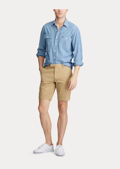 Men's Polo Ralph Lauren Stretch Slim Fit Twill Shorts | 083142UIK